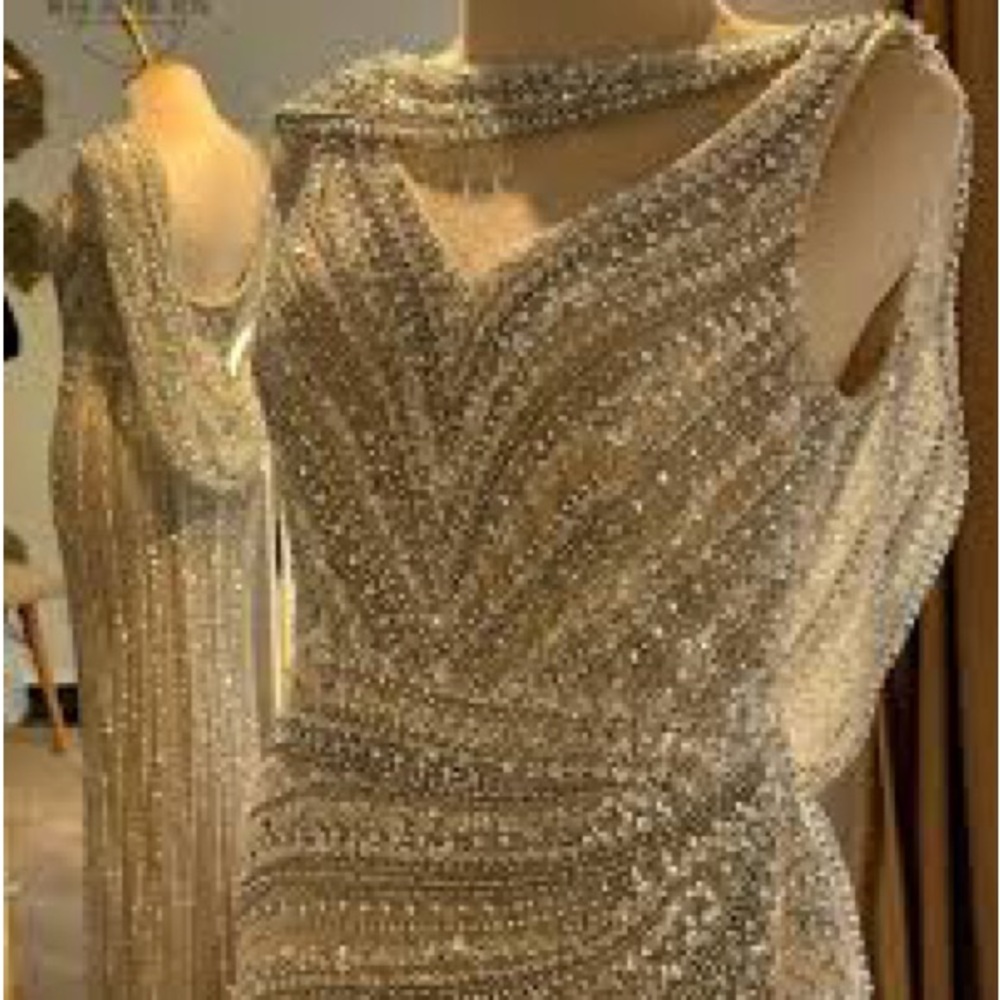 Elegant Beaded Evening Gown